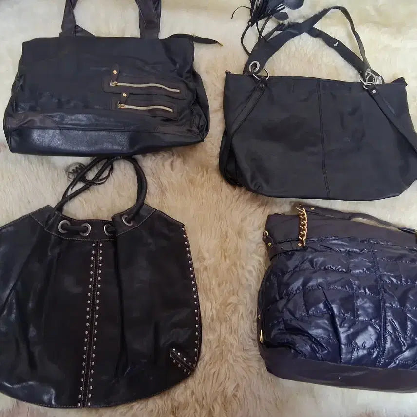 [BUNJANG] Leather Shoulder Bag &amp; Tote Bag Bundle / 여러가방  두개7천