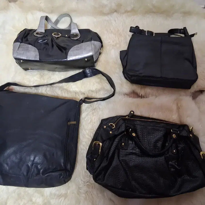 [BUNJANG] Leather Shoulder Bag &amp; Tote Bag Bundle / 여러가방  두개7천