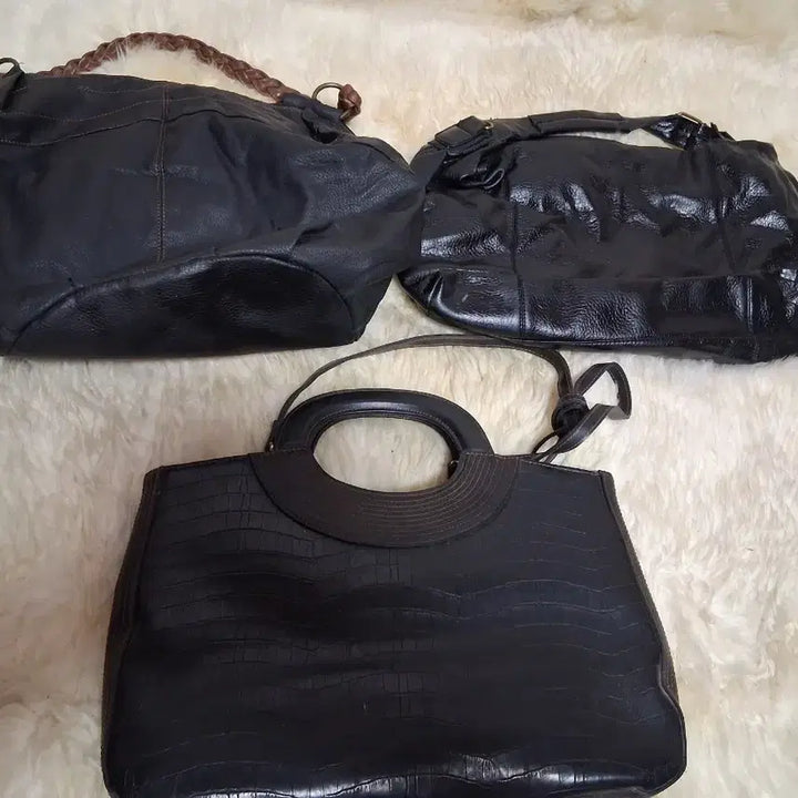 [BUNJANG] Leather Shoulder Bag &amp; Tote Bag Bundle / 여러가방  두개7천