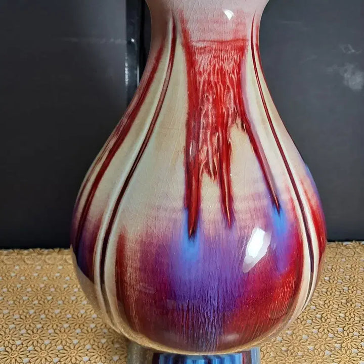 [BUNJANG] Jun ware Glazed Ceramic Vase (Height Approx. 30cm) / 균요 요변도자기 화병(높이약 30cm)