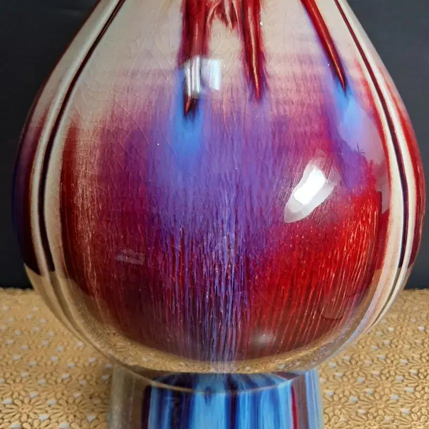 [BUNJANG] Jun ware Glazed Ceramic Vase (Height Approx. 30cm) / 균요 요변도자기 화병(높이약 30cm)