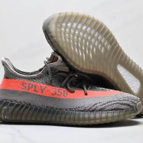 [BUNJANG] Adidas Yeezy Boost 350 Grey Orange Sneakers / 아디다스 이지부스트 350 그레이 오렌지 운동화