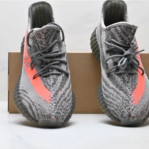 [BUNJANG] Adidas Yeezy Boost 350 Grey Orange Sneakers / 아디다스 이지부스트 350 그레이 오렌지 운동화