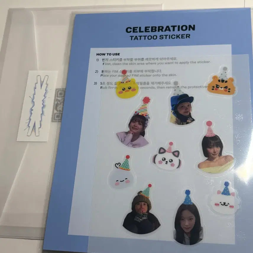 [BUNJANG] LE SSERAFIM Official Postcard Tattoo Sticker Set / 르세라핌 공방 엽서 타투 스티커 세트