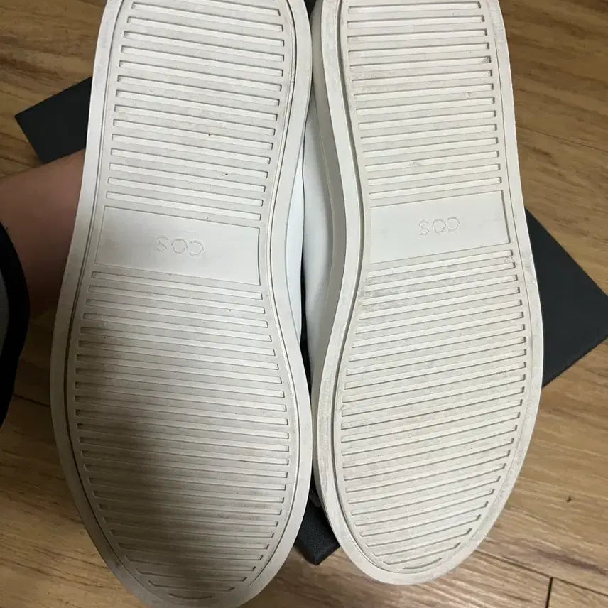 [BUNJANG] COS White Leather Sneakers / 코스 화이트 레더 스니커즈 운동화