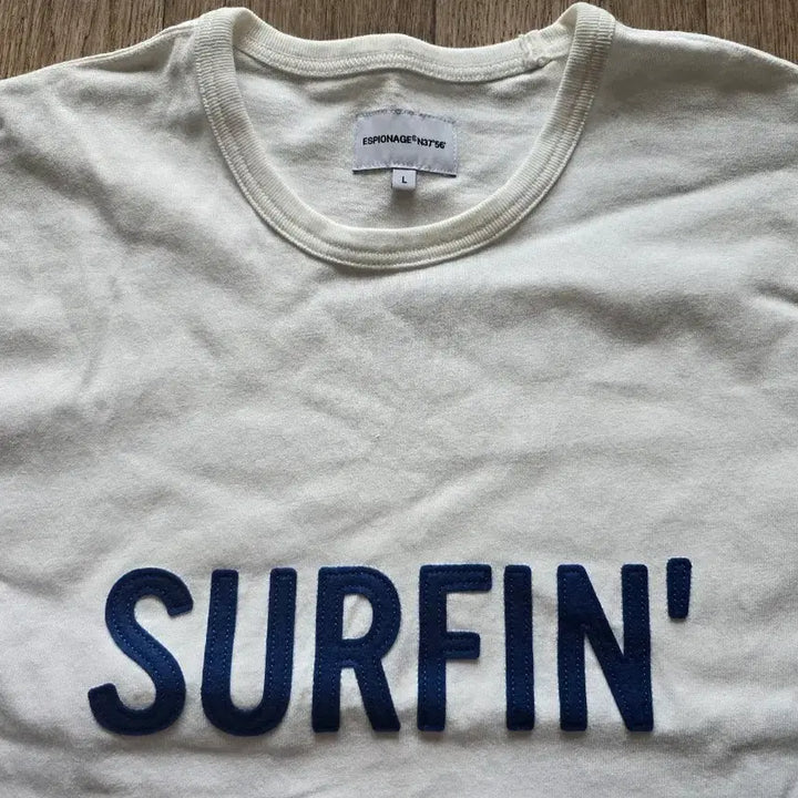 [BUNJANG] Espionage Surfin T-Shirt Bundle Set L White/Navy (Set of 2) / 2벌일괄)에스피오나지 서핀 반팔티 L 새제품 팝니다