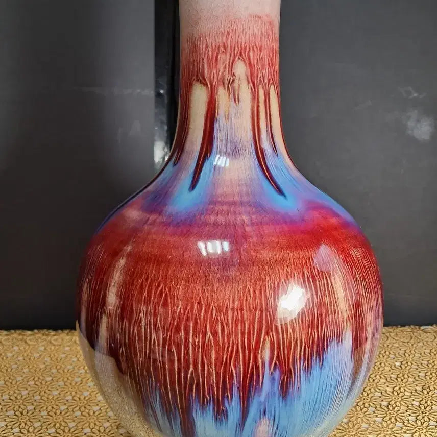[BUNJANG] Jun Ware Variegated Porcelain Vase (Approx. 31cm Height) / 균요 요변도자기 화병(높이약 31cm)