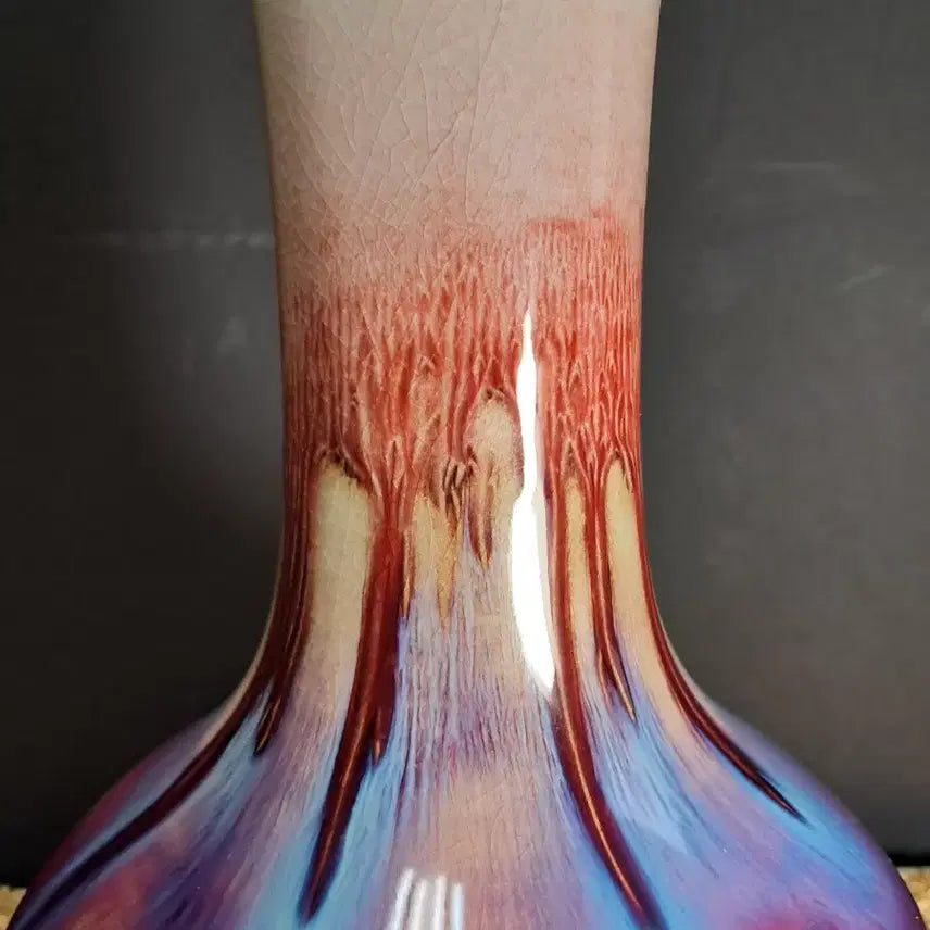 [BUNJANG] Jun Ware Variegated Porcelain Vase (Approx. 31cm Height) / 균요 요변도자기 화병(높이약 31cm)