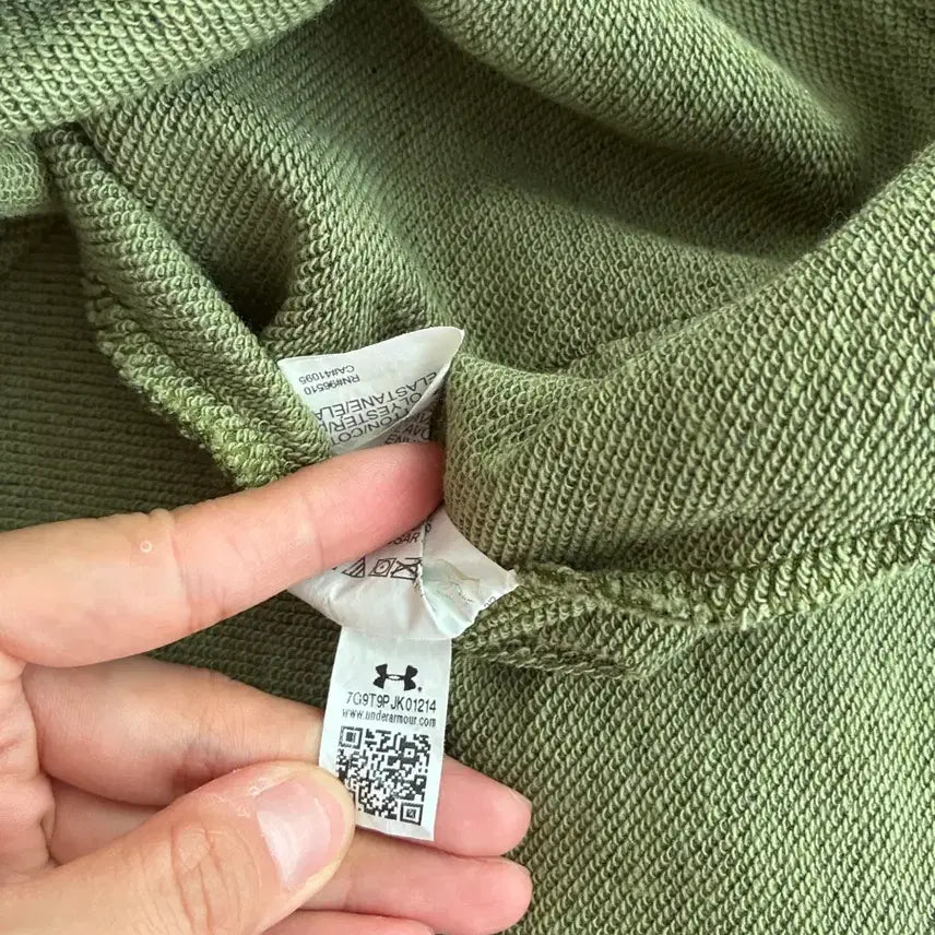 [BUNJANG] Under Armour Short Sleeve Hooded T-Shirt - Khaki / S) 언더아머 반팔 후드 티셔츠 카키