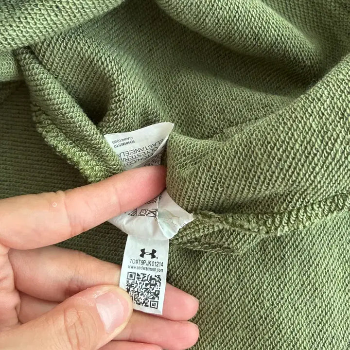[BUNJANG] Under Armour Short Sleeve Hooded T-Shirt - Khaki / S) 언더아머 반팔 후드 티셔츠 카키