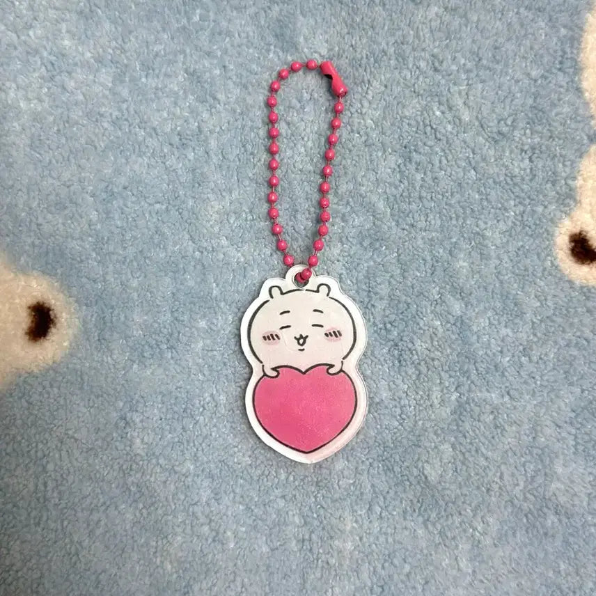 [BUNJANG] Chiikawa Heart Acrylic Keyring / 치이카와 하트 아크릴 키링