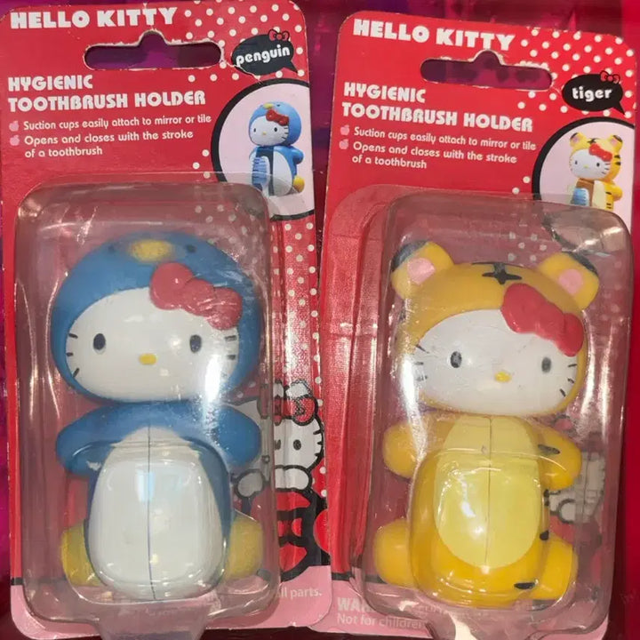 [BUNJANG] Sanrio Classic Kitty Animal Toothbrush Holder / 고전문구 고전키티 산리오 동물 칫솔홀더 칫솔걸이