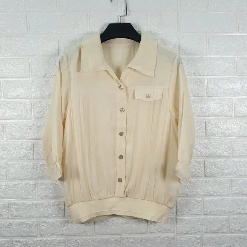 [BUNJANG] Anne Klein 3/4 Sleeve Blouse / [55]앤클라인 7부소매 블라우스