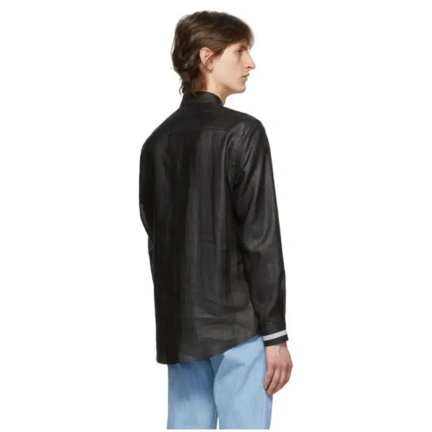 [SOLD OUT] 버버리 린넨 셔츠 블랙(사이즈 L, 105~110)