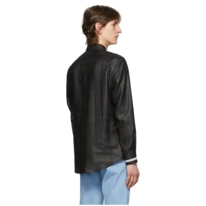 [SOLD OUT] 버버리 린넨 셔츠 블랙(사이즈 L, 105~110)