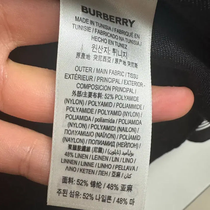 [SOLD OUT] 버버리 린넨 셔츠 블랙(사이즈 L, 105~110)