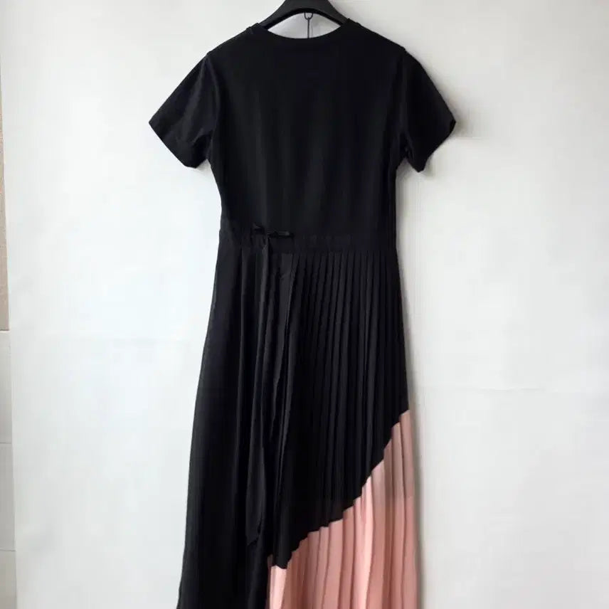 [SOLD OUT] S/시폰 플리츠 배색 원피스