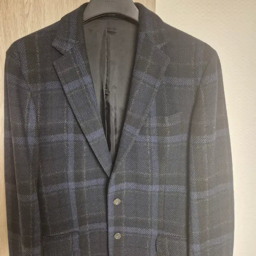 [BUNJANG] Polo Ralph Lauren Blue Check Wool Jacket / 폴로 랄프로렌 블루체크 울자켓 40R 팝니다.