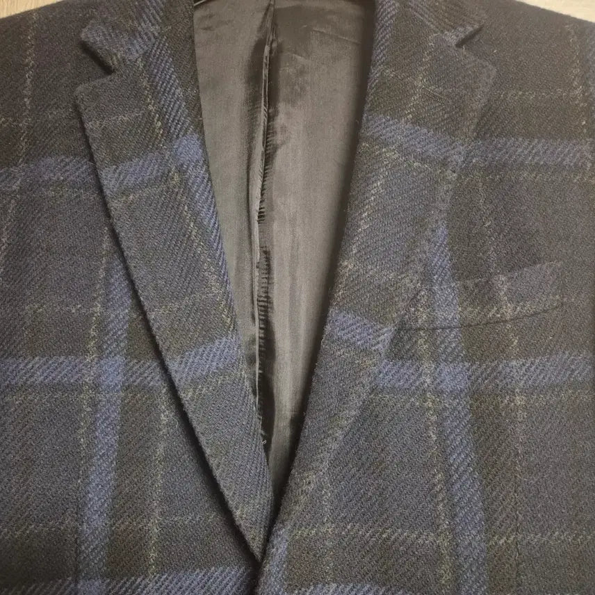 [BUNJANG] Polo Ralph Lauren Blue Check Wool Jacket / 폴로 랄프로렌 블루체크 울자켓 40R 팝니다.