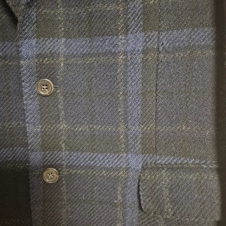 [BUNJANG] Polo Ralph Lauren Blue Check Wool Jacket / 폴로 랄프로렌 블루체크 울자켓 40R 팝니다.