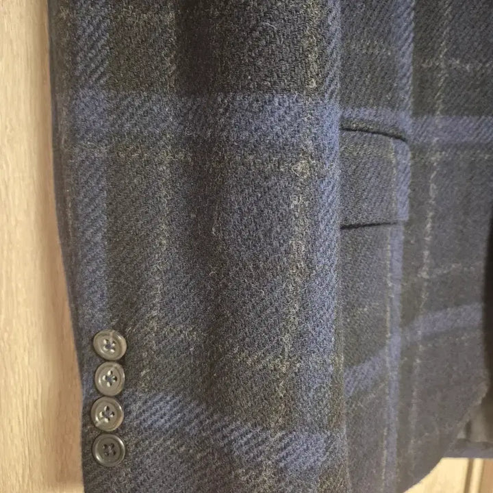 [BUNJANG] Polo Ralph Lauren Blue Check Wool Jacket / 폴로 랄프로렌 블루체크 울자켓 40R 팝니다.