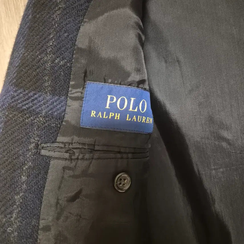 [BUNJANG] Polo Ralph Lauren Blue Check Wool Jacket / 폴로 랄프로렌 블루체크 울자켓 40R 팝니다.