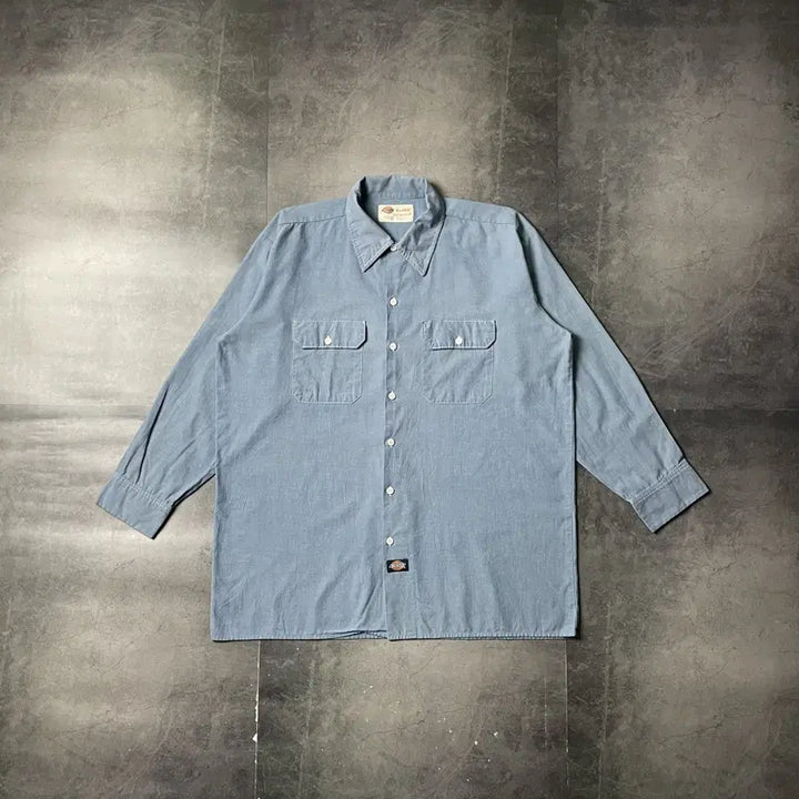 [SOLD OUT] DICKIES 디키즈 빈티지 블루 플랩포켓 워크 셔츠 A00880