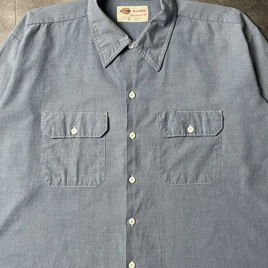 [SOLD OUT] DICKIES 디키즈 빈티지 블루 플랩포켓 워크 셔츠 A00880