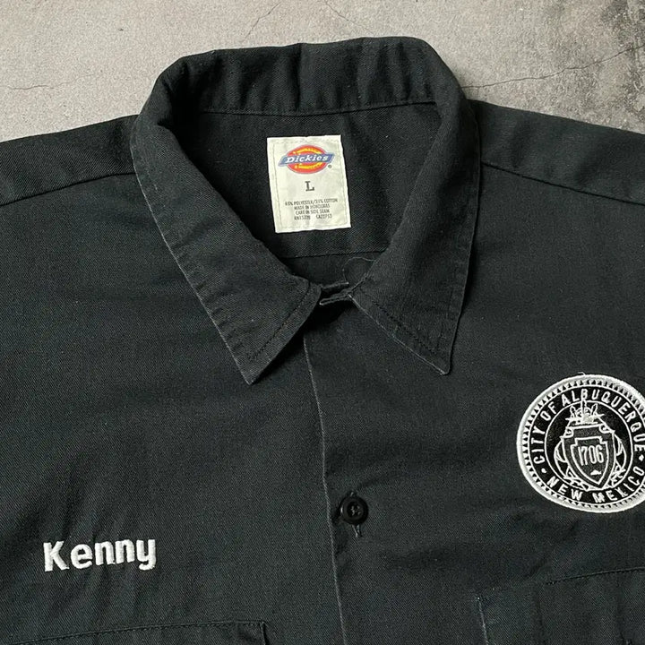 [BUNJANG] Dickies Vintage Black Flap Pocket Work Shirt A00881 / DICKIES 디키즈 빈티지 블랙 플랩포켓 워크 셔츠 A00881