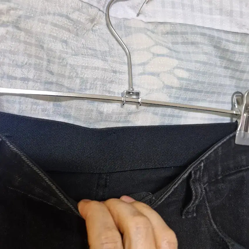 [BUNJANG] 블랙벤딩 데님 와이드 팬츠 / 블랙벤딩 데님 와이드 팬츠