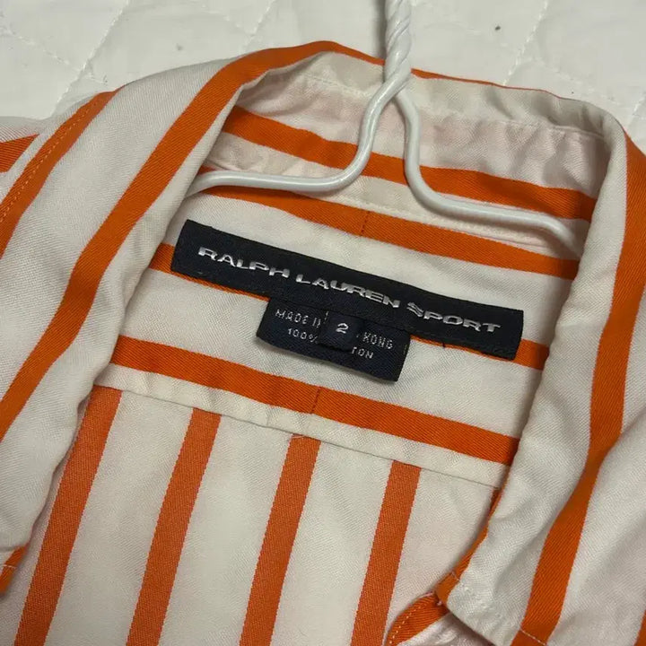 [SOLD OUT] 랄프로렌 스포츠 오렌지 스트라이프 셔츠 2사이즈