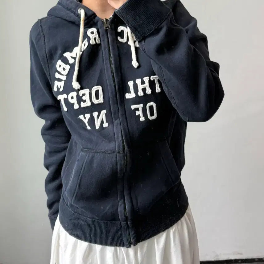 [SOLD OUT] [M] 아베크롬비 앤 피치 네이비 후드집업