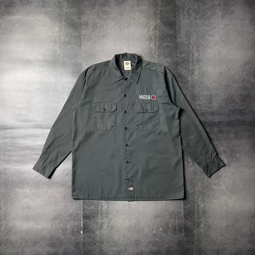 [BUNJANG] DICKIES 디키즈 빈티지 그레이 플랩포켓 워크 셔츠 A00882 / DICKIES 디키즈 빈티지 그레이 플랩포켓 워크 셔츠 A00882