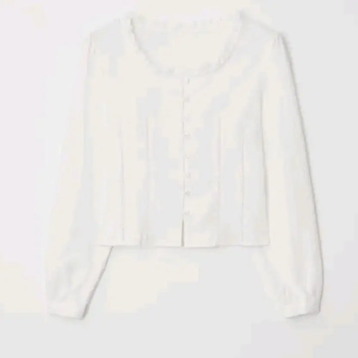 [BUNJANG] Jenio Lettersquare Blouse Ivory S / 제니오 레터스퀘어 블라우스 아이보리 s