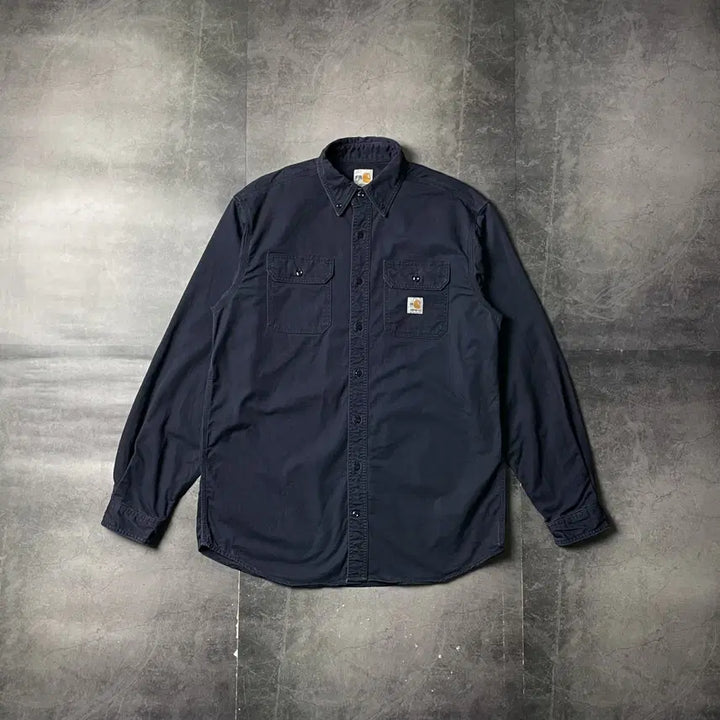 [BUNJANG] CARHARTT 칼하트 빈티지 네이비 플랩포켓 워크 셔츠 A00884 / CARHARTT 칼하트 빈티지 네이비 플랩포켓 워크 셔츠 A00884