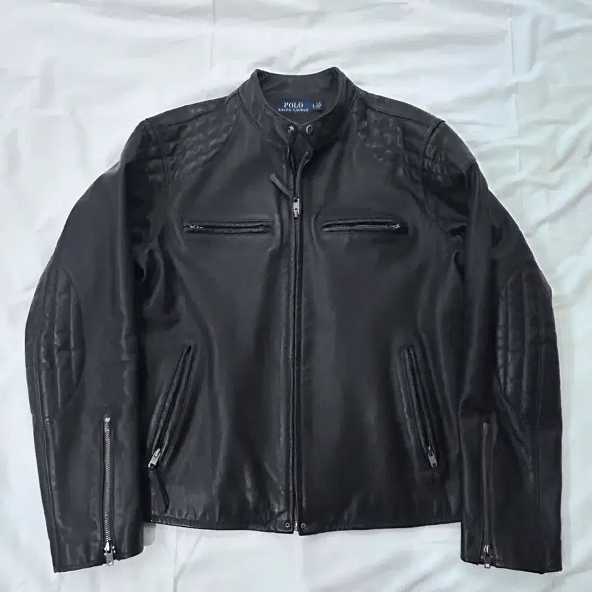 [SOLD OUT] 폴로 랄프 로렌 카우 레더 모토 레이서 자켓 L
