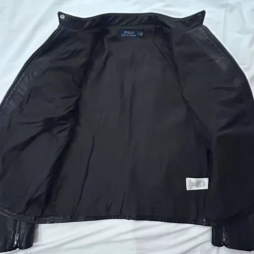 [SOLD OUT] 폴로 랄프 로렌 카우 레더 모토 레이서 자켓 L