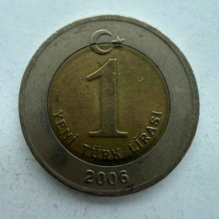 [BUNJANG] 2006년 터키 1리라 바이메탈 동전 S2327 / 2006년 터키 1리라 바이메탈 동전 S2327