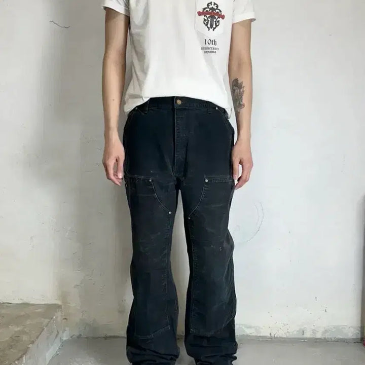 [BUNJANG] [36] OG USA Made 칼하트 B01 더블니 블랙 칼하트 썩블니 / [36] OG USA Made 칼하트 B01 더블니 블랙 칼하트 썩블니