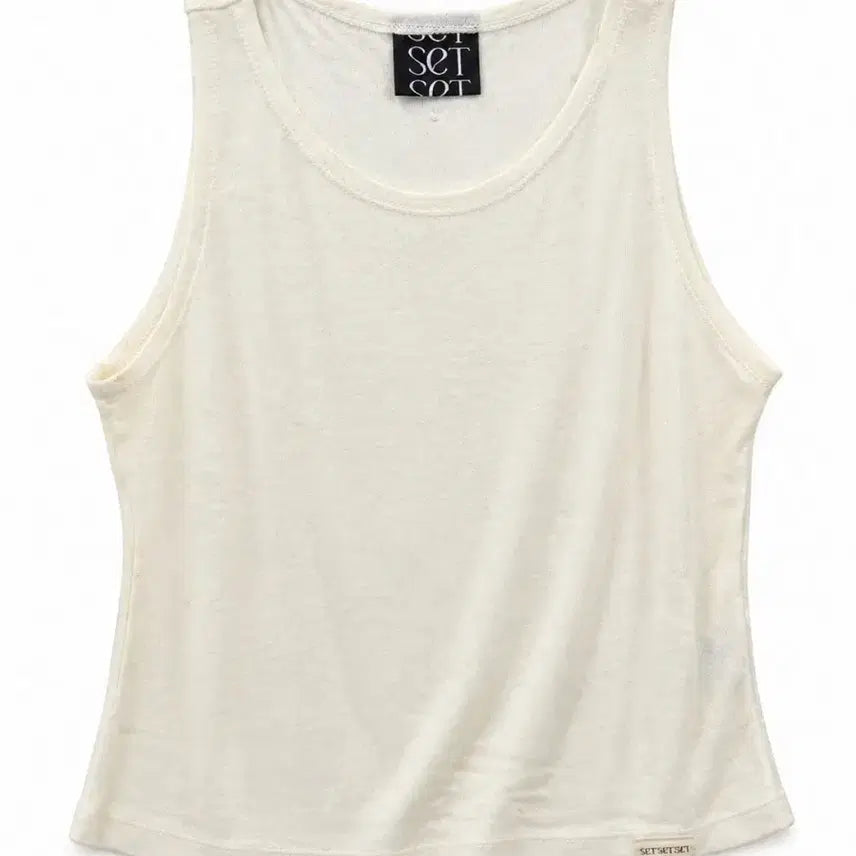 [BUNJANG] SETSETSET Ivory Sleeveless Top / SETSETSET 아이보리 슬리브리스 FREE