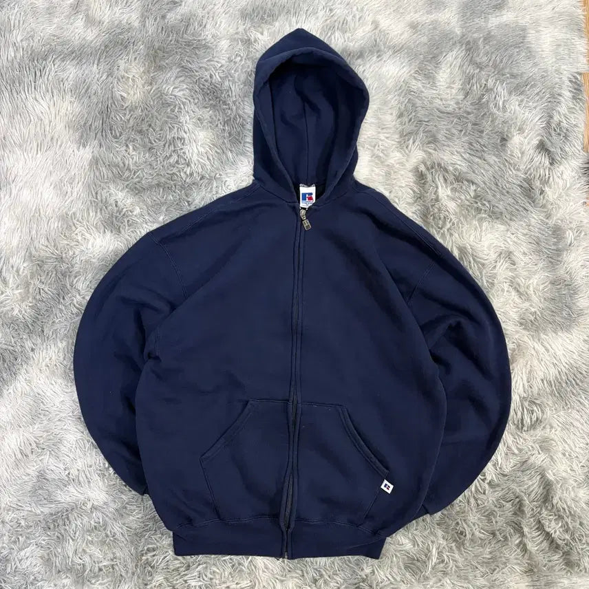 [SOLD OUT] [XL] 90s 러셀 후드집업 네이비