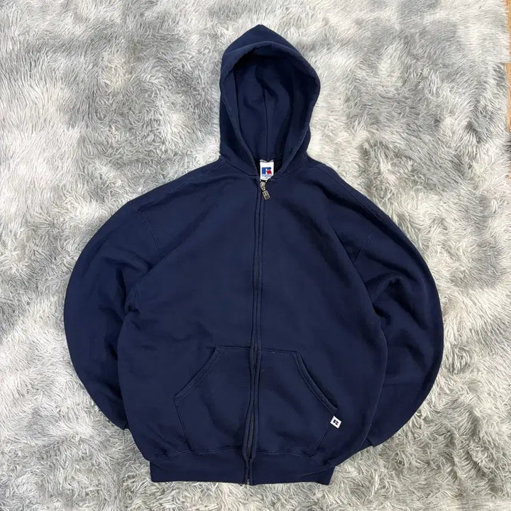 [SOLD OUT] [XL] 90s 러셀 후드집업 네이비
