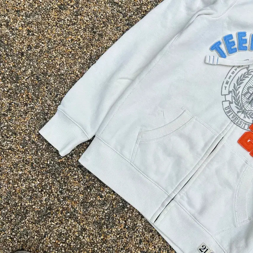 [BUNJANG] Teenie Weenie White Hoodie Zip-up / 티니위니 화이트 후드집업
