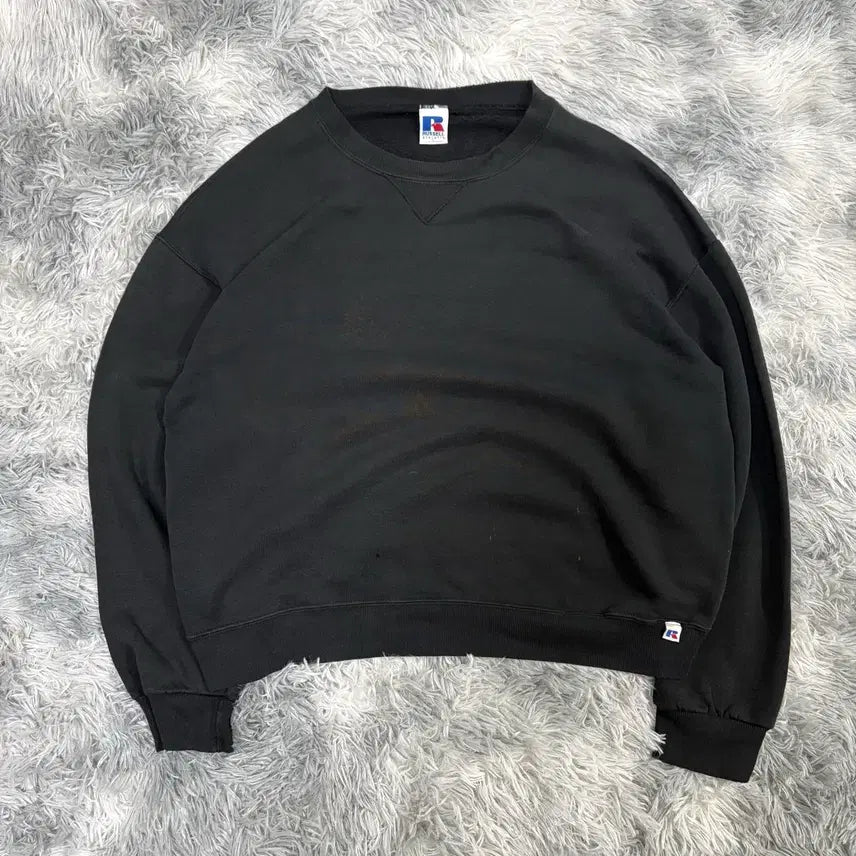 [SOLD OUT] [L] 90s 러셀 스웻셔츠 맨투맨 faded 블랙