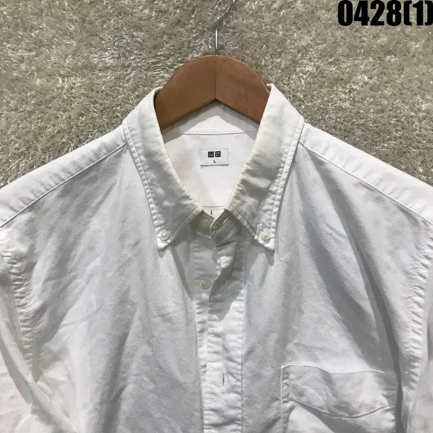 [SOLD OUT] 유니클로 화이트 옥스포드 셔츠 L