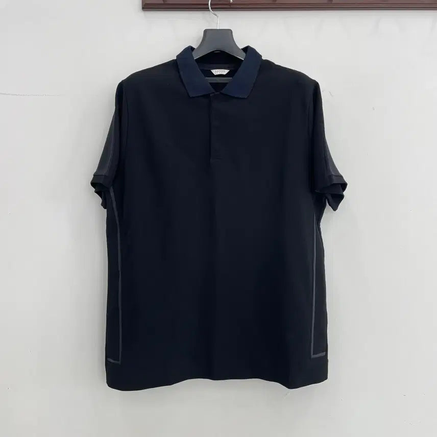 [SOLD OUT] 랑방 옴므 공용 100-105 블랙 피케 pk 반팔 티셔츠