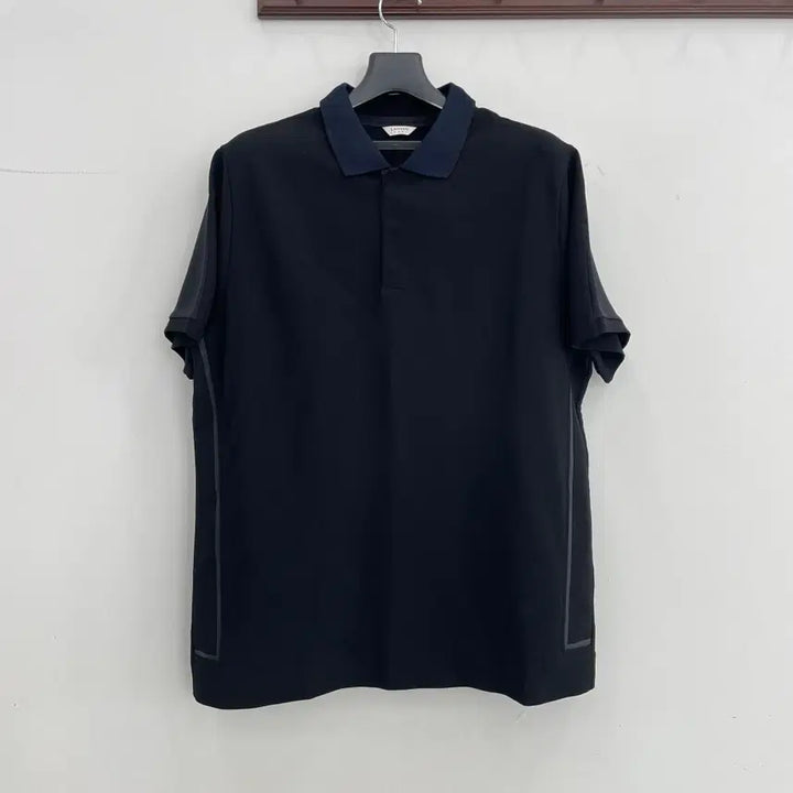 [SOLD OUT] 랑방 옴므 공용 100-105 블랙 피케 pk 반팔 티셔츠