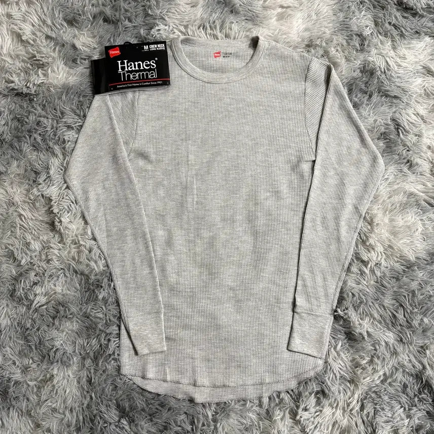 [SOLD OUT] [M, 새상품] 헤인즈 써멀 롱슬리브 그레이