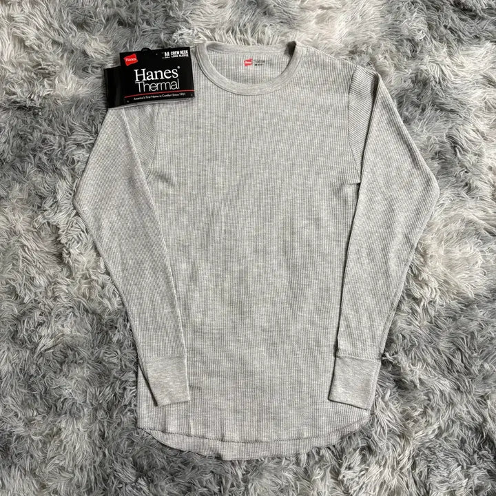 [SOLD OUT] [M, 새상품] 헤인즈 써멀 롱슬리브 그레이