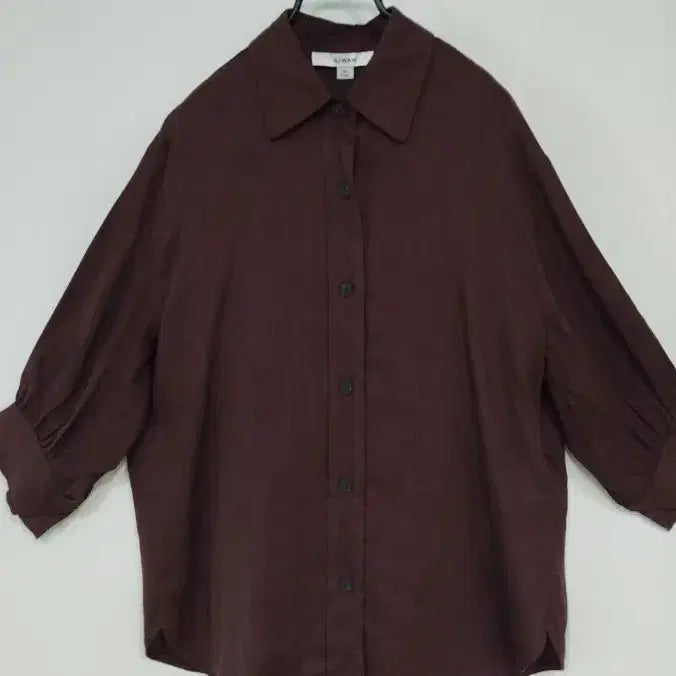 [SOLD OUT] 손정완 디자이너 브랜드 고급스런 다크 블랜드 린넨100% 블라우스